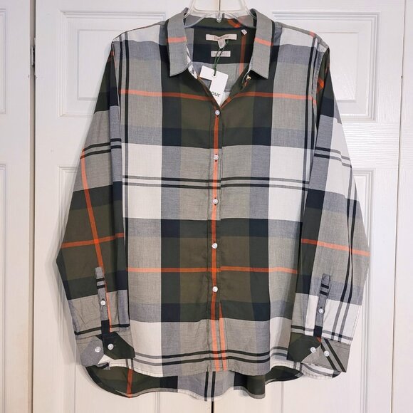 Barbour Moorland Check Tartan Relaxed Cotton Long Sleeve Button Down Shirt - Picture 5 of 13